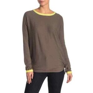 Cloth By Design Oversized Knit Sweater In Drab Solid Green Women's Size S NWT